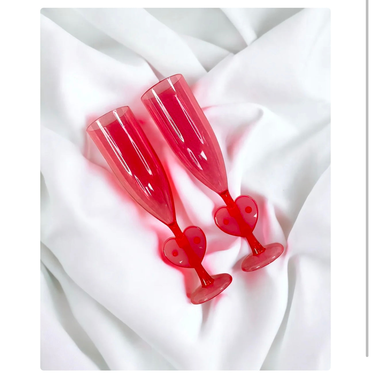 Valentines set of 2 flutes