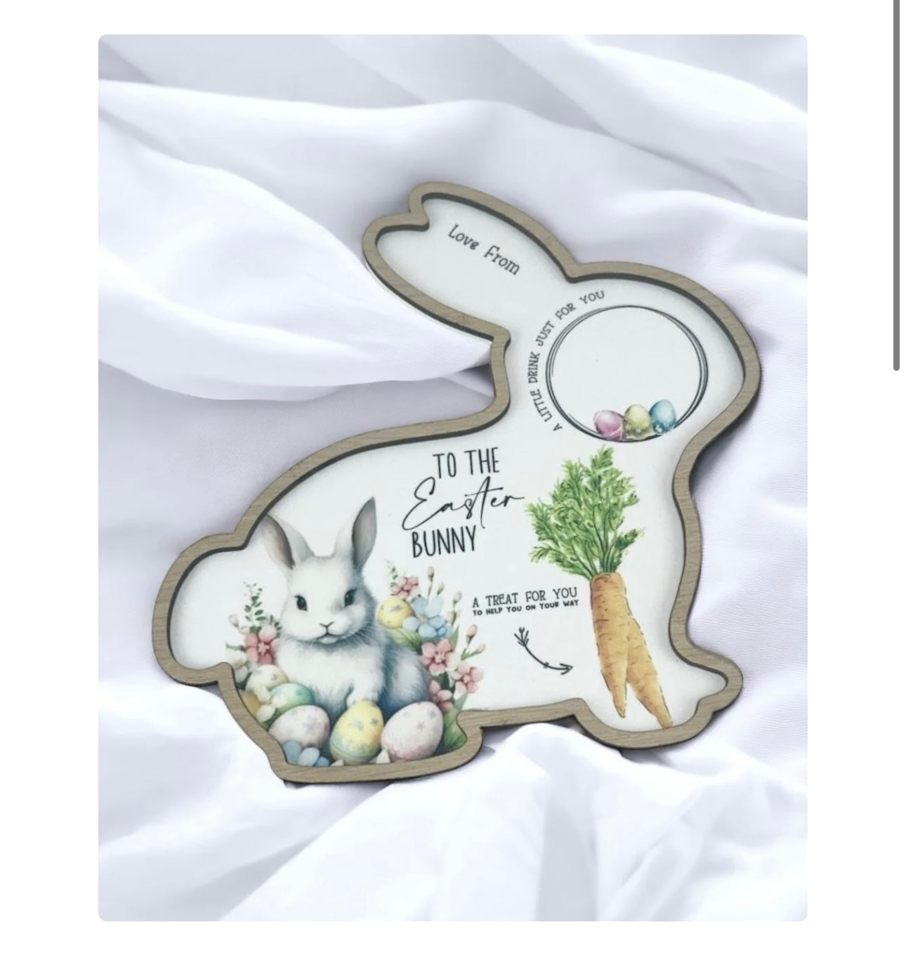 Easter bunny snack board