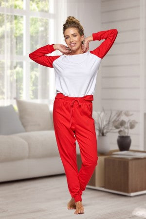 Ladies personalised contrast pyjamas